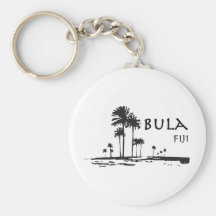 Gráfico de la palmera de Bula Fiji Llavero Personalizado