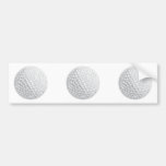 gráfico de vector de la pelota de golf etiqueta de parachoque