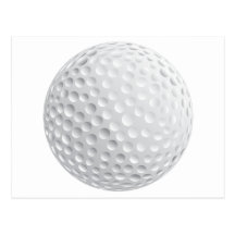 gráfico de vector de la pelota de golf postales