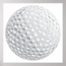 gráfico de vector de la pelota de golf posters