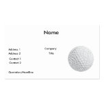 gráfico de vector de la pelota de golf tarjetas de visita