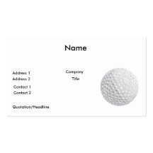 gráfico de vector de la pelota de golf tarjetas de visita