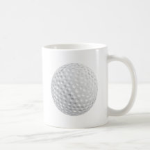 gráfico de vector de la pelota de golf taza de café
