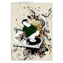 gráfico de vector libre de DJ Tarjetas