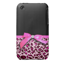 Gráfico del arco de la cinta del estampado leopard Case-Mate iPhone 3 carcasa