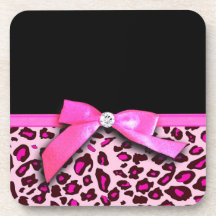 Gráfico del arco de la cinta del estampado leopard posavasos