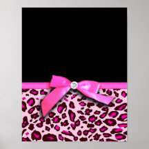 Gráfico del arco de la cinta del estampado leopard impresiones