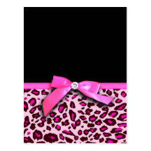 Gráfico del arco de la cinta del estampado leopard postal