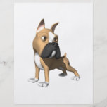 gráfico del perro del boxeador 3d tarjetas informativas