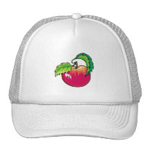 GRÁFICO DELICIOSO ESPARTANO PÚRPURA ROJO DE APPLE1 GORRO