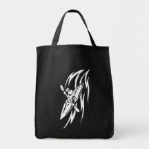 Gráfico extremo Kayaking del deporte en negro y bl Bolsa