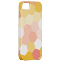 Gráfico inconsútil hexagonal amarillo retro iPhone 5 cárcasa