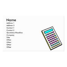 Gráfico retro de la calculadora de CMYK Plantillas De Tarjeta De Negocio