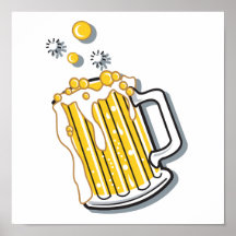 gráfico retro de la cerveza del estilo poster