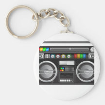 gráfico retro del arenador del ghetto del boombox llavero