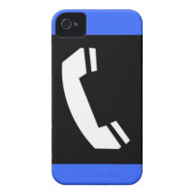 Gráfico retro del símbolo del teléfono del teléfon Case-Mate iPhone 4 cárcasas