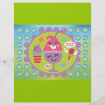 Gráficos lindos del kawaii de los FreeVector-Hielo Flyer A Todo Color