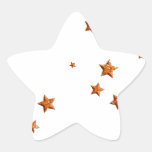 GRÁFICOS TRIDIMENSIONALES ANARANJADOS DE LAS ESTRE CALCOMANÍAS FORMA DE ESTRELLA
