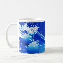Grafismo azul para No�l - Tazas