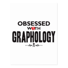 Grafología obsesionada tarjetas postales