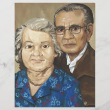 Gramma y abuelo Apilado Tarjetas Publicitarias