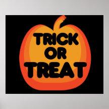 Gran calabaza del truco o de la invitación poster
