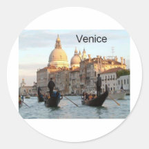 Gran Canal de Italia Venecia (St.K) Etiqueta Redonda