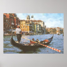 Gran Canal de Venecia de la acuarela Posters