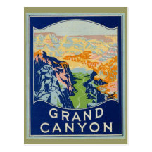 Gran Cañón - viaje del vintage Tarjeta Postal