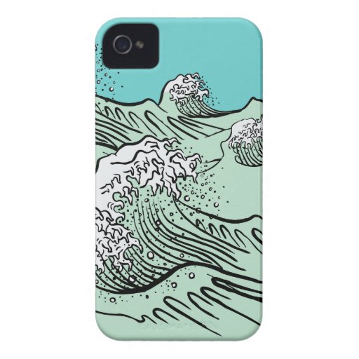 Gran caso del iPhone de la onda de Hokusai iPhone 4 Case-Mate Funda