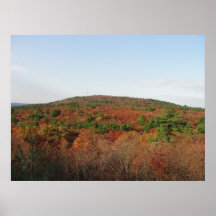 Gran colina azul, otoño poster