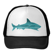 Gran diseño blanco del océano gorros bordados