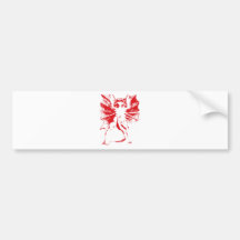 Gran dragón rojo pegatina de parachoque