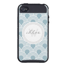 Gran estilo Shell de Gatsby del art déco personali iPhone 4 Carcasa