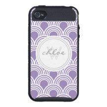 Gran estilo Shell de Gatsby del art déco personali iPhone 4 Fundas