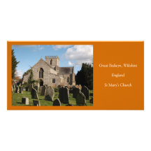 Gran iglesia de Bedwyn St Mary Tarjetas Fotográficas Personalizadas