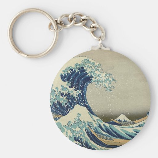 Gran onda de Kanagawa Llaveros Personalizados