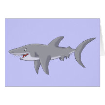 Gran tiburón blanco del dibujo animado felicitacion 