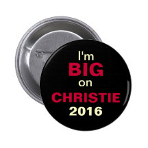 GRANDE en el botón de la campaña de Chris Christie Pins