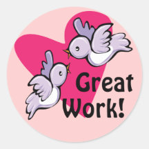 Grandes pegatinas de la recompensa del trabajo