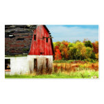 Granero rural del país del otoño tarjeta personal