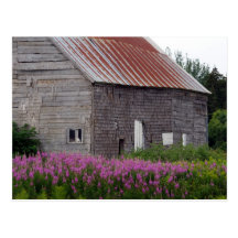 Granero y Wildflowers Postales