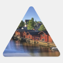 Graneros del río y de los pescados, Finlandia Pegatinas Trianguladas