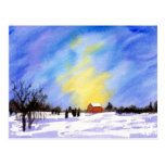 Granja del invierno postales
