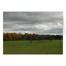 Granja del otoño tarjetón