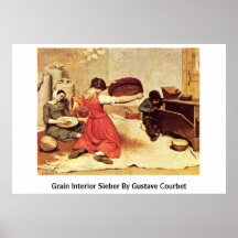 Grano Sieber interior de Gustave Courbet Posters