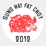 Grasa 2012 del heno de Gung Choy Pegatinas