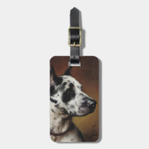 Great dane etiqueta para maleta