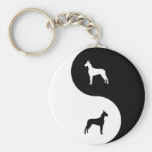 Great dane Yin Yang Llaveros