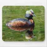 Grebe de cuernos alfombrillas de ratón